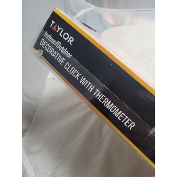 Pineapple Poly Resin Indoor and Outdoor Clock and Thermometer, 12 Inch, Multi-Co - Picture 3 of 3